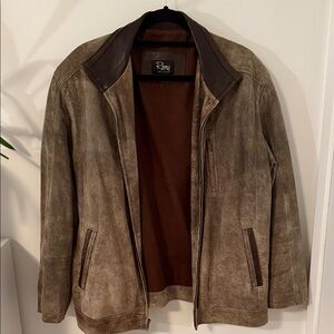 Remy Faded Leather Jacket – Rustic Distressed Style – Men’s 44 (Large)